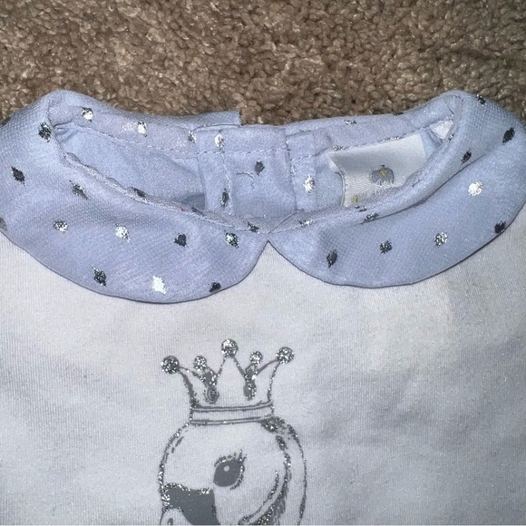 3/$25 🍄 Dylan & Abby Baby Girl Swan Princess Ruffled Shirt Size 0-3 Months - Picture 2 of 11